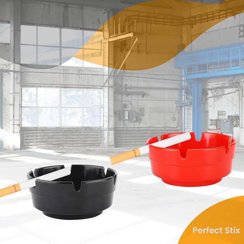 4" Ashtrays Assorted - Pack of 4ct (2 Black and