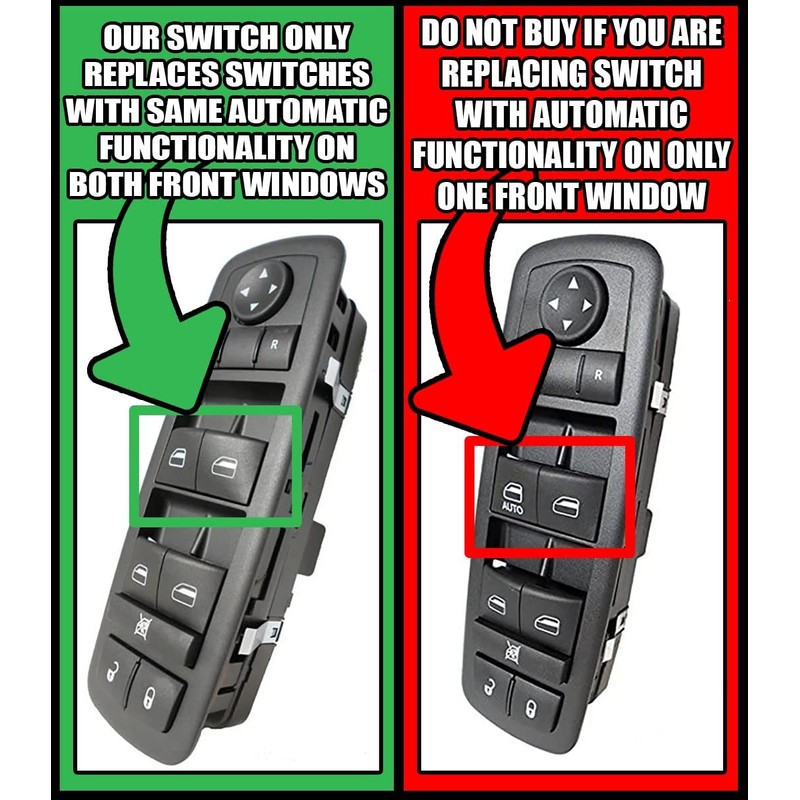 SWITCHDOCTOR Window Master Switch for 2009-2011 Dodge Journey (Pin Check
