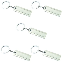 Komonee Work Tools Ruler Metal Keychains Labourer Apparatus Key Rings Toolbox Utencil Key Chains Novelty Keyrings (Pack of 5)
