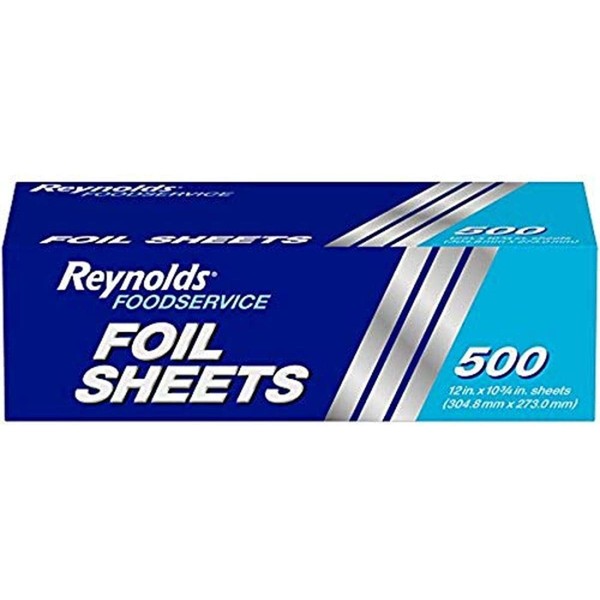 Reynolds Foodservice Aluminum Foil Sheets - 12 x 10.75 Inches, 500 Sheets