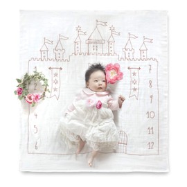 Ornette Swaddle Triple Gauze Blanket, Number Palace, Beige