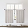 OWENIE Sally Natural Short Blackout Curtains 36 Inch Length 2