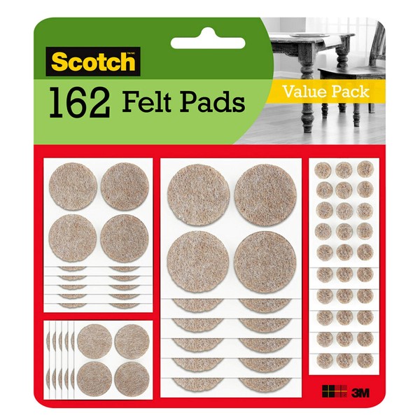 Scotch Felt Pads, Felt Furniture Pads for Protecting Hardwood Floors,