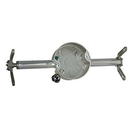 2 Pack of Hubbell Raco 936 4 in. Round Retro-Brace Ceiling Fan-Rated Support, 4 in, Gray