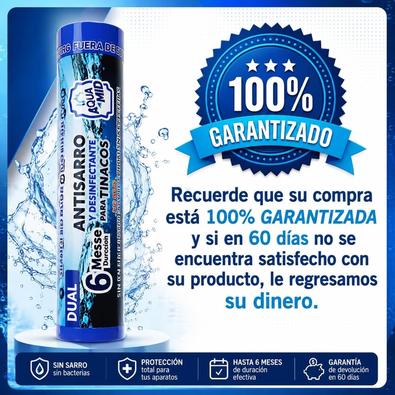 Sistema antisarro para tinaco AquaMid 5 unidades – 6 meses