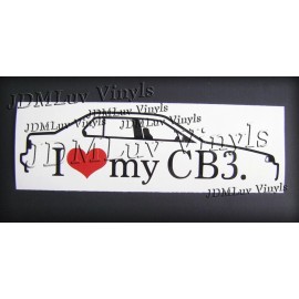 I love my CB3 Sedan 90-93 Sticker decal JDM Honda accord