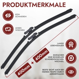 Recambo Front Windscreen Wiper Compatible with Jeep Wrangler Type JL Year of Manufacture 2018 Onwards (Set of 2: 400 mm / 400 mm)