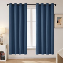 Deconovo Deconovo Thermal Blackout Curtains Super Soft Eyelet Curtains for Bedroom 66 x 72 Inch Haze Blue 2 Panels