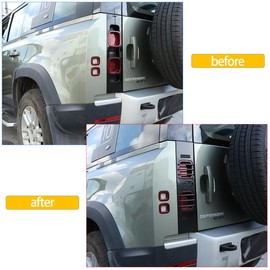 HIRUFAIT Tail Light Guard Cover for Land Rover Defender 90 110 130 2020-2023, Metal Protective Mesh Cover for Rear Brake Lights, Pair