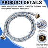 Yejesiy 4 Ft Washing Machine Hoses, 2 Packs Premium Stainless