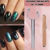 3-in-1 Nail Magnets for Cat Eye, Y-Shape Stainless Steel Double