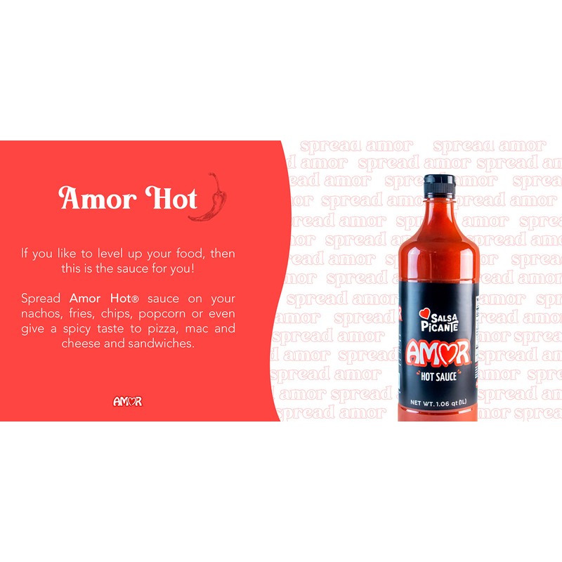 Amor Hot Sauce 33 Oz ( Pack of 2 )
