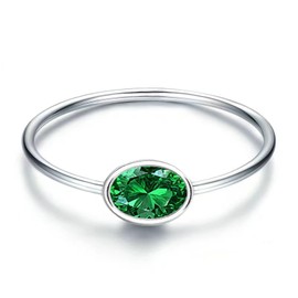 925 Sterling Silver Mother Child Birthstone Stackable Rings Set Mother Ring with Birthstone Mother Daughter Family Ring Mother's Day Jewelry Gifts for Wife, Sterling Silver, No Gemstone