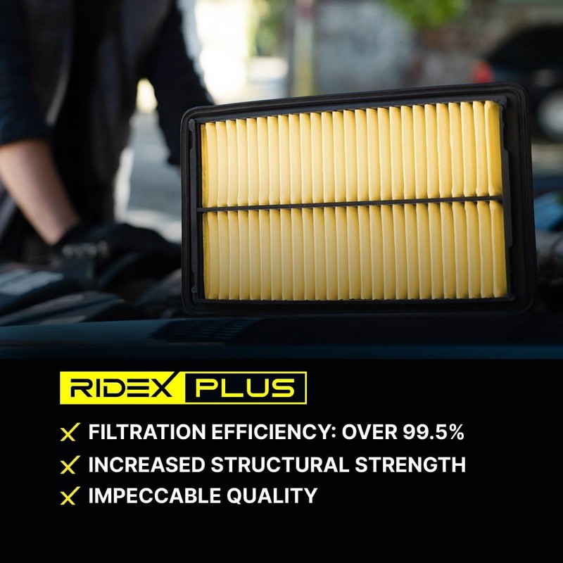 RIDEX PLUS 8A0836P Engine Air Filter Insert with Pre-Filter