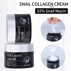 CKTUING Crema de Colágeno con 92% Baba de Caracol, Hidratante Facial Antiarrugas, Nutre y Reafirma la Piel