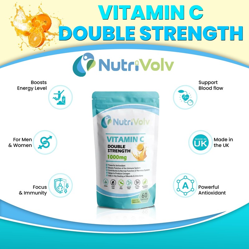 Vitamin C 1000mg Double Strength Antioxidant & Immune Support -