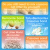 Romod 2Bags 5-in-1 Tofu Cat Litter, Mixed Cassava, Bentonite, Baking