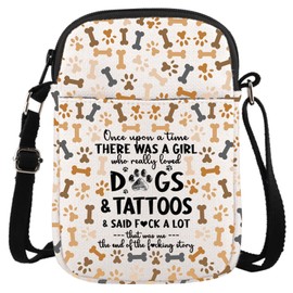 GJTIM Dog Lover Gift Tattooer Makeup Bag There Was Really Loved Dogs & Tattoos Paw Print Gift for Dog Mom Tattoo Lovers (Dogs & Tattoos CR)