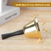 MROCO Gold Hand Bell, Steel Call Bell for Wedding, Adults,