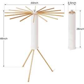 Clothes Drying Rack Foldable,Laundry Drying Rack,Drying Rack Clothing(16 Wood Poles),Clothes Hanger Rack,Laundry Rack Folding,Collapsible,Retractable