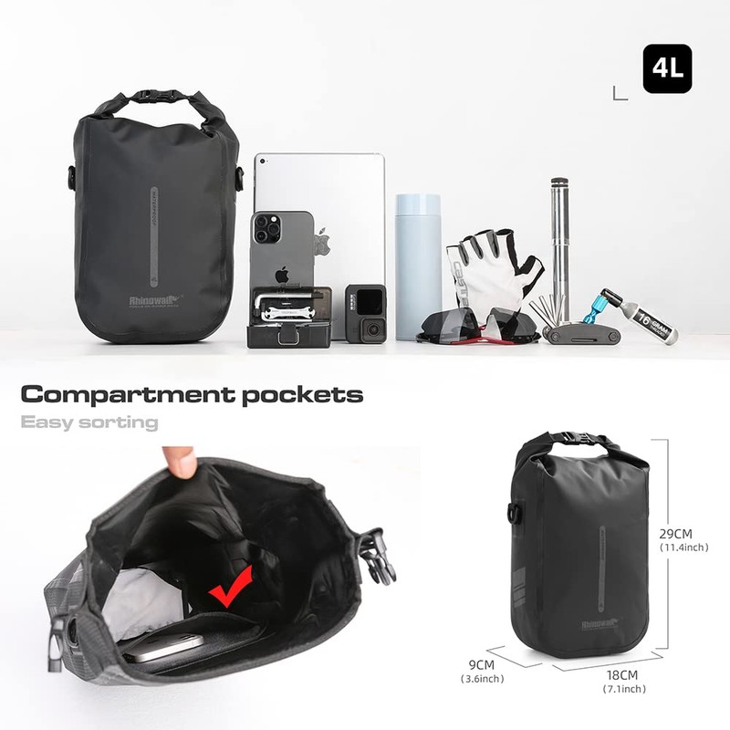 Rhinowalk Bicycle Front Fork Pack Waterproof Bag Bicycle Pannier Bag