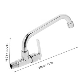 Operitacx Single Cold Water Faucet for Kitchen Wall-Mounted Quick-Open Modern Look Kitchen Sink Faucet