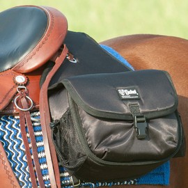 Cashel Quality Deluxe Horse Saddlebag, Padded Pockets, Black