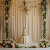 10ft x 8ft Wrinkle Free Beige Backdrop Curtains for Parties,