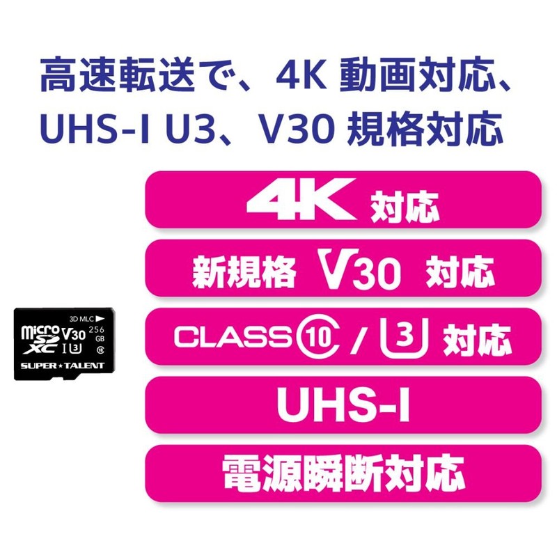 SuperTalent Premium Pro Durable microSDカード 64GB