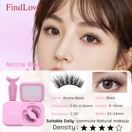 Saft Magnetic Eyelash Kit Hypoallergenic & Waterproof Vegan Magnetic Lashes with Eyeliner Reusable Easy to Apply for BeginnersStyle: Natural Long, color: SM12, package: box