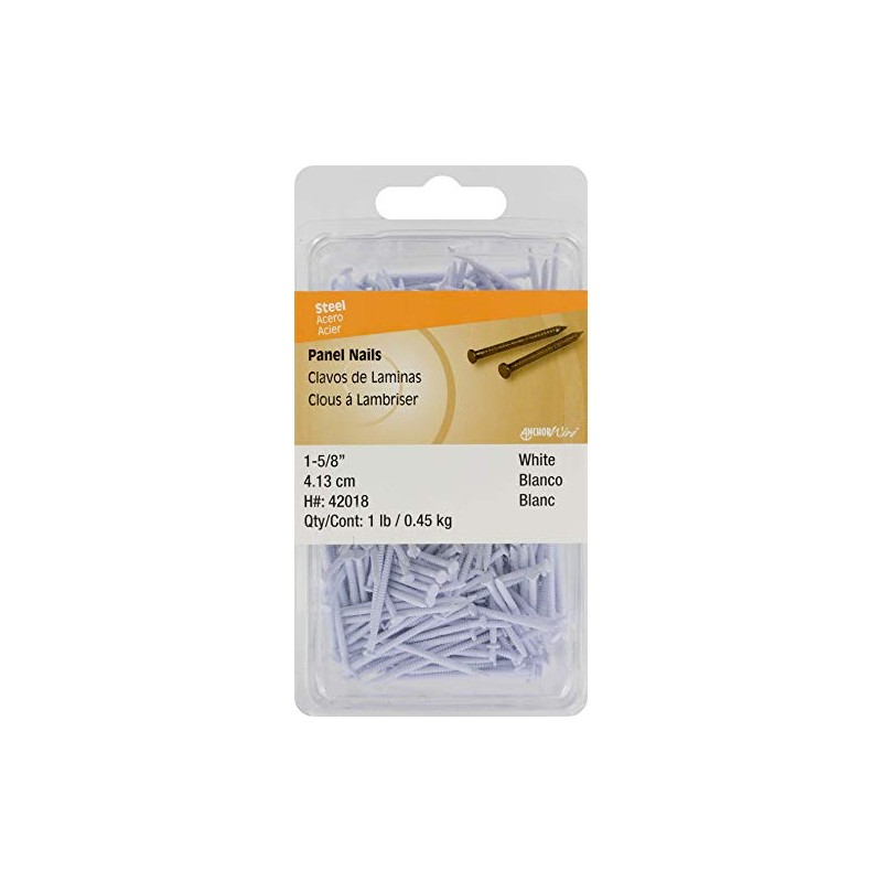 The Hillman Group 42018 Panel 1-Pound Pack Nail, 1-5/8-Inch, White