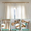 QDWIS Wood Curtain Rods for Windows 72 to 144 Inch,1''