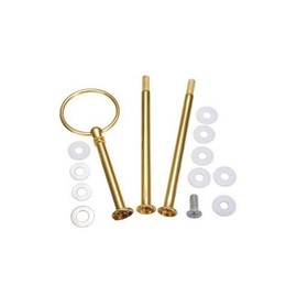 1Set Metal 3 Tier Party Wedding Cupcake Fruit Heavy Plate Stand Centre Handle Fittings Round Drill Round Hardware Rod (Gold)