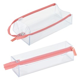 KOKUYO C2 F-VBF143P Pen Case, Transparent, Pink Terracotta