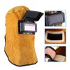 Welding Helmet Mask with Auto Darkening Filter Lens, Leather Mask