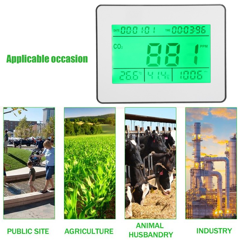 TL‑2000A Multifunctional CO2 Meter Temperature Humidity Recorder Air Quality Monitor