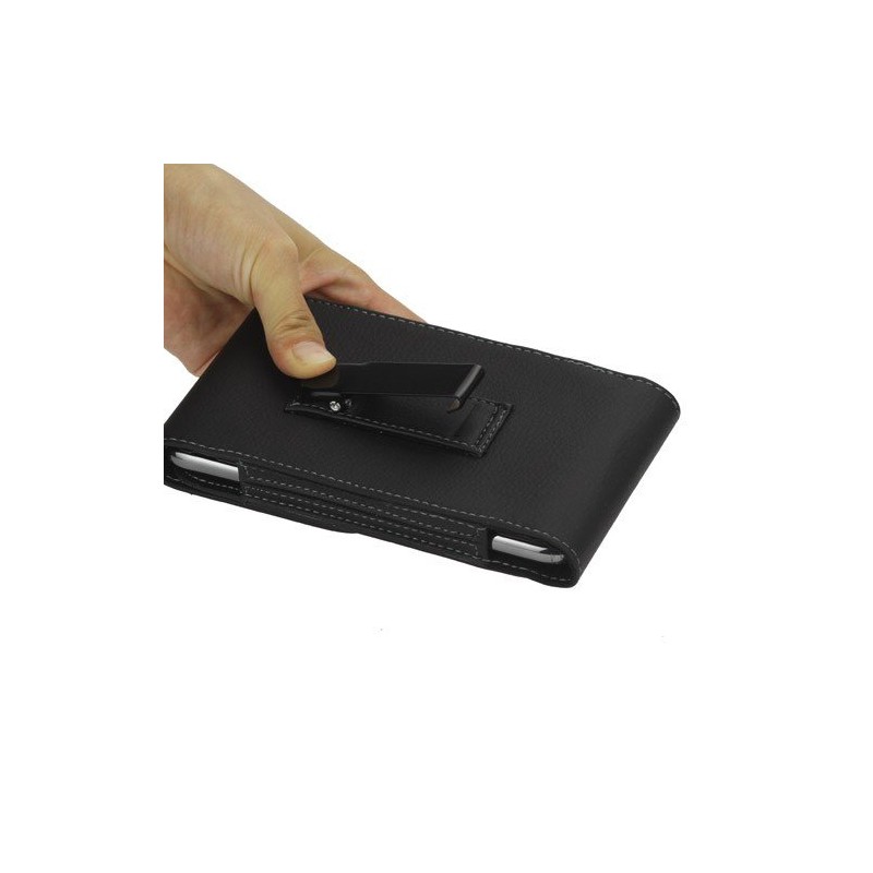 DFV mobile - Gürteltasche Etui mit Metallclip Vertikal Premium Kunstleder