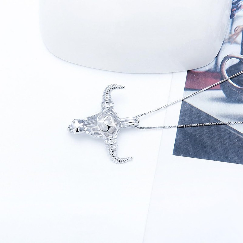 Bull Cage Pendants for Pearl Jewelry Making Sterling Silver, Design