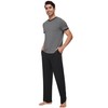 WiWi Mens Pajamas Set Short Sleeve Sleepwear Knit Nightwear 2