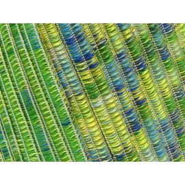 Ice Namaste Ribbon Yarn 80347 Blue Green Yellow Ice Yarns Polyester 50gr 50y 1/4"wd