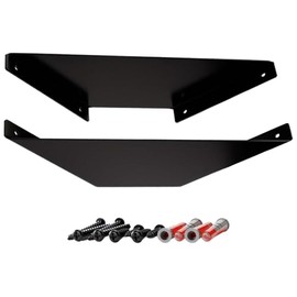 Pack of 2 Shelf Brackets, Black, Shelf Brackets, Versatile Metal Brackets, Heavy Duty Shelving Wall Bracket with Mounting Material (Screws), Shelf Brackets for Wooden Shelves and Wooden Furniture