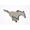 SMU Mustangs Crystal Metal Auto Emblem