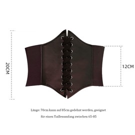 Voarge Leather Belt for Women, Dress Belt for Women, Wide Faux Leather Belt for Party, Skirt, Daily Wear, Corset, brown, One size fits all