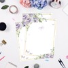 FYSUIMU 60 Sheets Floral Butterfly Stationery Letterhead Paper Watercolor Lavender