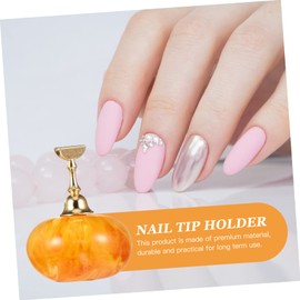 Healvian 1set Nail Art Practice Holder Base for Fake Nail Tips Convenient Manicure Training Tool for Beginners and Salon Artists and Learning