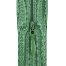 Invisible Zip Fasteners, 22 inch, 56cm, Pack of 5, Green Colour,Suitable for Lightweight Fabric (Light Forest Green)