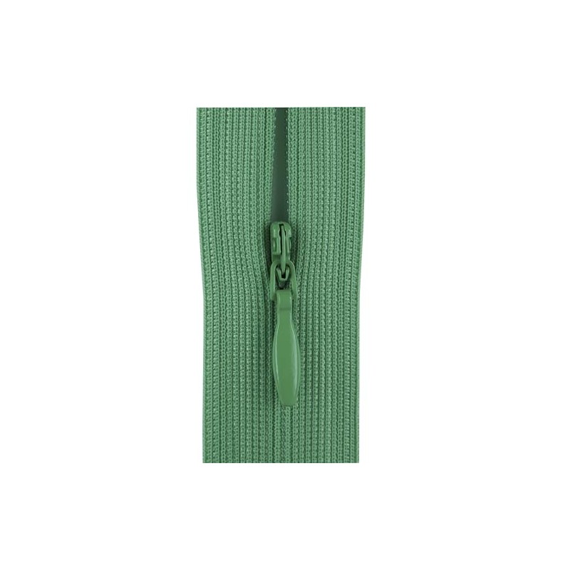 Invisible Zip Fasteners, 22 inch, 56cm, Pack of 5, Green
