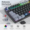 iRoboosta 75% Mechanical Gaming Keyboard with Red Switch, RGB LED