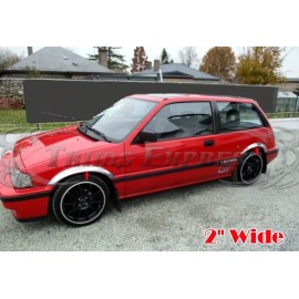 Trims Express for:88-91 Honda Civic 3Dr Hatchback/CRX Fender Trim Wheel Flare Molding 4Pc 2"