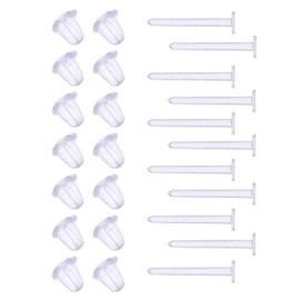 HIRAISM Transparent Earrings, Resin Earrings, 100 Pieces, Large Capacity